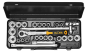 STECKSCHLÜSSEL-SATZ 1/2", ZWÖLFKANT, 27-teilig MM+AF, ELORA-770-OKLAMU