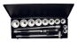 STECKSCHLÜSSEL-SATZ 1", ZWÖLFKANT, 14-teilig 36-80MM, ELORA-780-10M