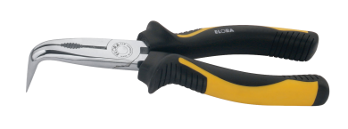 Snipe Nose Pliers with side cutter, bent 