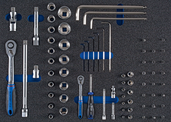 Modul Steckschlüsselsatz 1/4" und 1/2" 